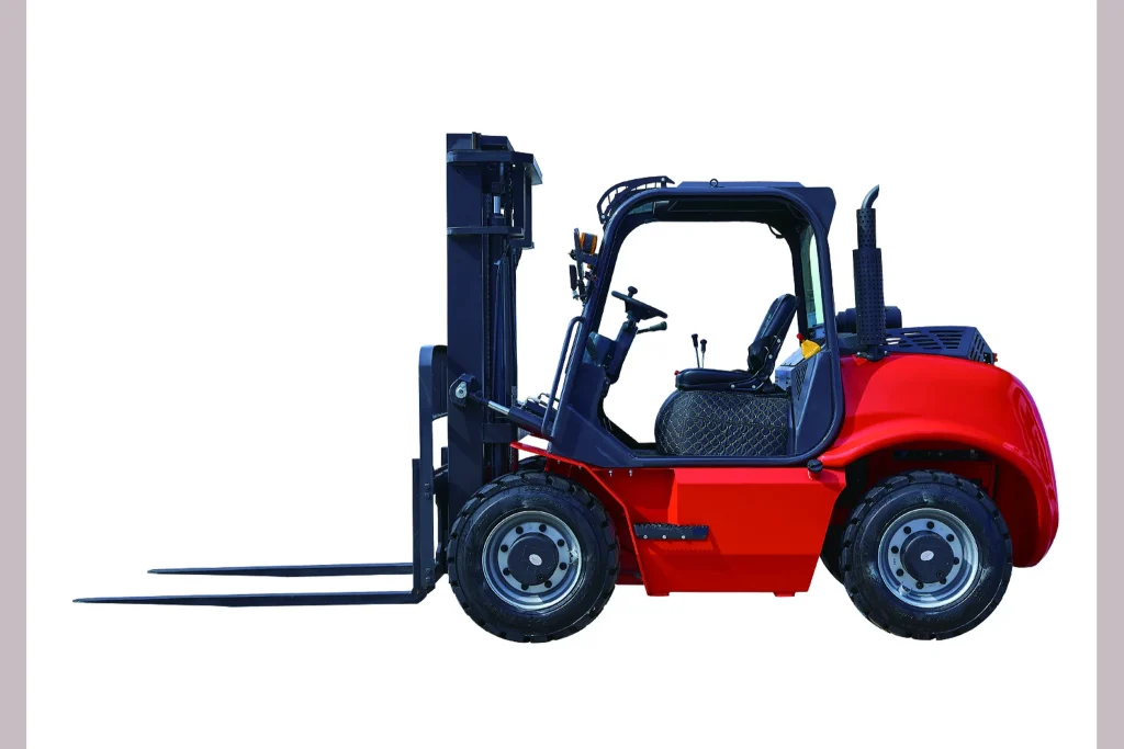 T35 Rough Terrain Forklift - Complete Side View
